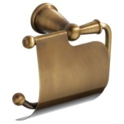 ARMONIA portarotolo con coperchio finitura bronzo