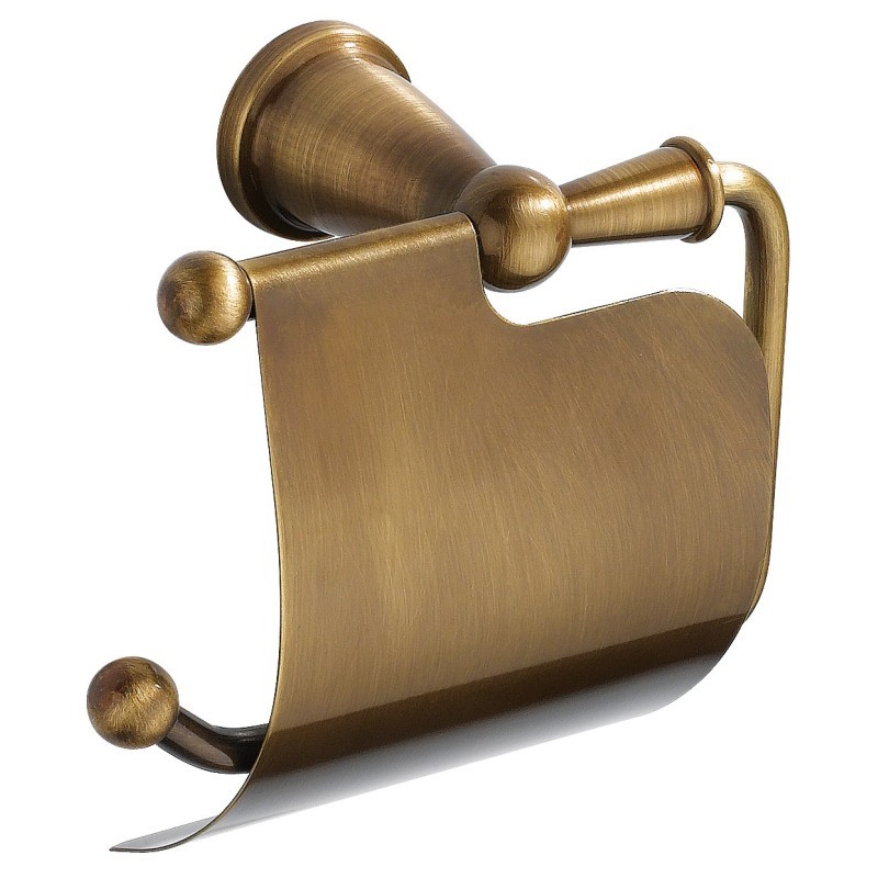 ARMONIA portarotolo con coperchio finitura bronzo