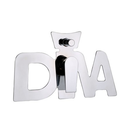 DIVA monocomando vasca-doccia incasso con deviatore con piastra Celebrativa Diva Dance Edizione Limitata finitura cromo