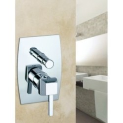 CHARLOTTE miscelatore monocomando doccia incasso con deviatore finitura cromo