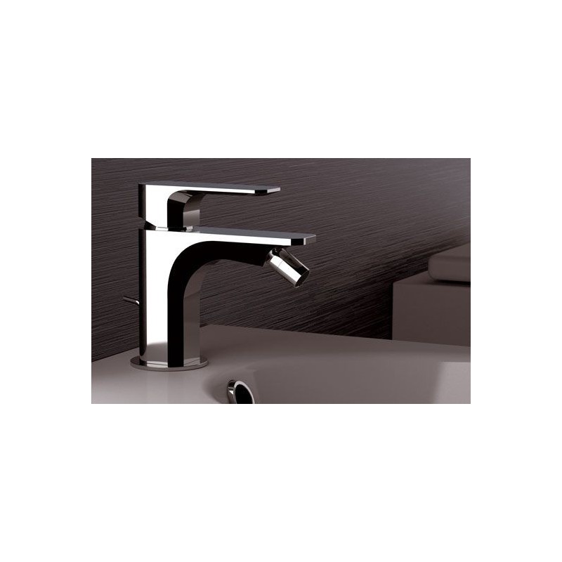 TIARA monocomando bidet con scarico finitura cromo