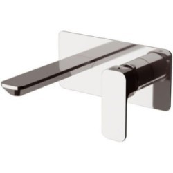 TIARA monocomando lavabo da incasso con piastra finitura cromo