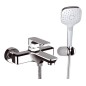 TIARA monocomando vasca esterno con kit doccia finitura cromo