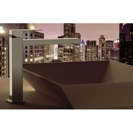 SKYLINE monocomando lavabo alto con scarico finitura cromo