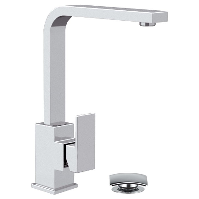 SKYLINE monocomando lavabo con canna a U finitura cromo