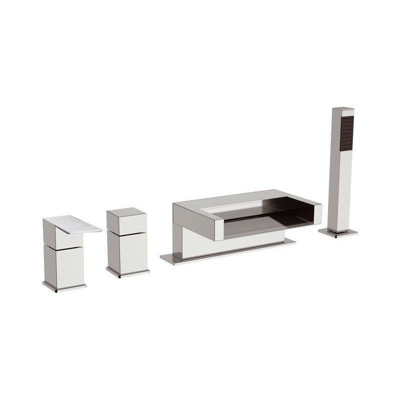 SKYLINE miscelatore monocomando bordo vasca con bocca a cascata finitura cromo