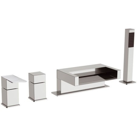 SKYLINE miscelatore monocomando bordo vasca con bocca a cascata finitura cromo