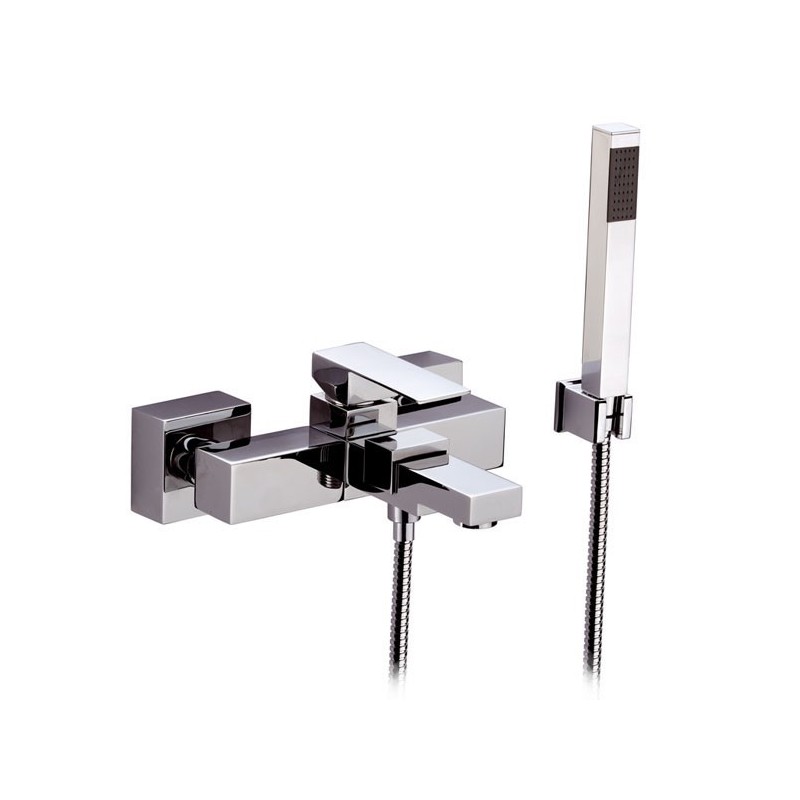 SKYLINE miscelatore vasca esterno con kit doccia finitura cromo