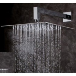 SQUARE FLAT Soffione rettangolare in acciaio 20x30 cm