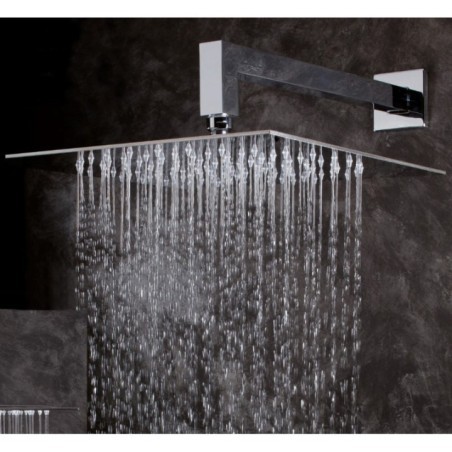 SQUARE FLAT Soffione rettangolare in acciaio 20x30 cm