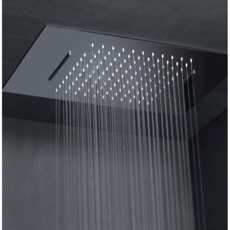RAIN Soffione rettangolare in acciaio inox 36x49 finitura super mirror
