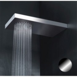 WALL Soffione rettangolare in acciaio 26x52 finitura cromo super mirror