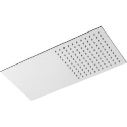 WALL Soffione rettangolare in acciaio 26x52 finitura cromo super mirror