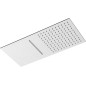 WATER FALL Soffione rettangolare con getto e cascata in acciaio 26x52 finitura super mirror