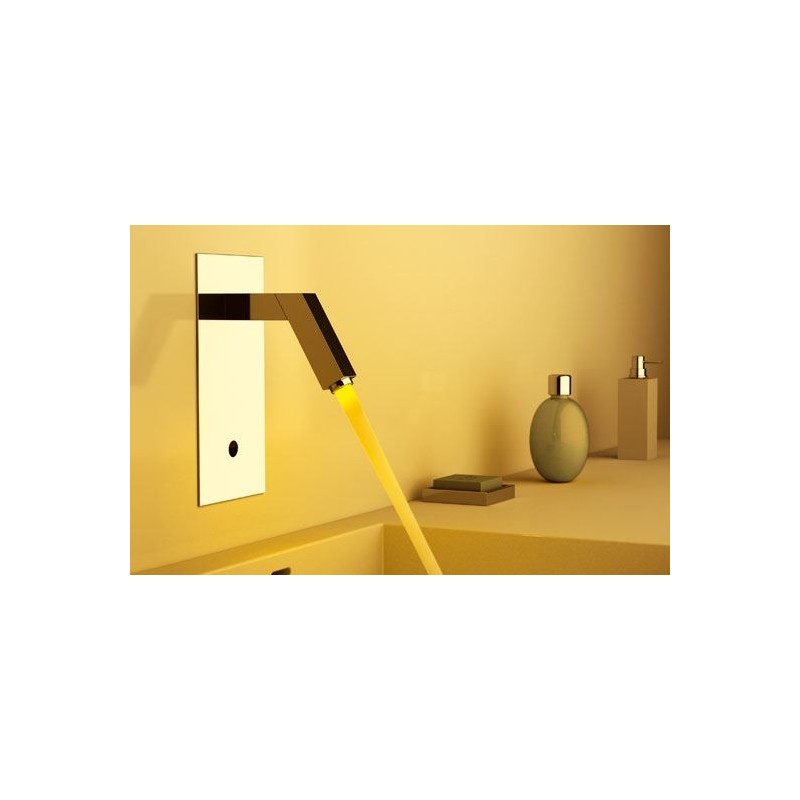 SENSOR rubinetto lavabo ad incasso a sensore e led finitura cromo