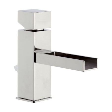 CUBE WATERFALL monocomando lavabo con bocca a cascata finitura cromo