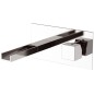 CUBE WATERFALL monocomando lavabo da incasso con bocca a cascata finitura cromo