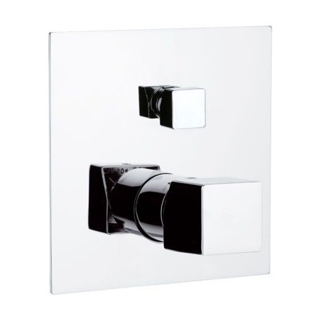 CUBE WATERFALL miscelatore vasca-doccia incasso con deviatore finitura cromo