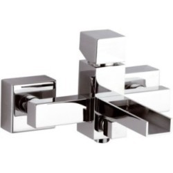 CUBE WATERFALL monocomando vasca esterno con bocca a cascata finitura cromo