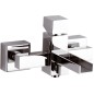 CUBE WATERFALL monocomando vasca esterno con bocca a cascata finitura cromo