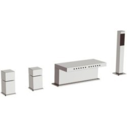 CUBE WATERFALL miscelatore monocomando bordo vasca finitura cromo