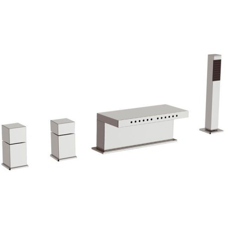 CUBE WATERFALL miscelatore monocomando bordo vasca finitura cromo