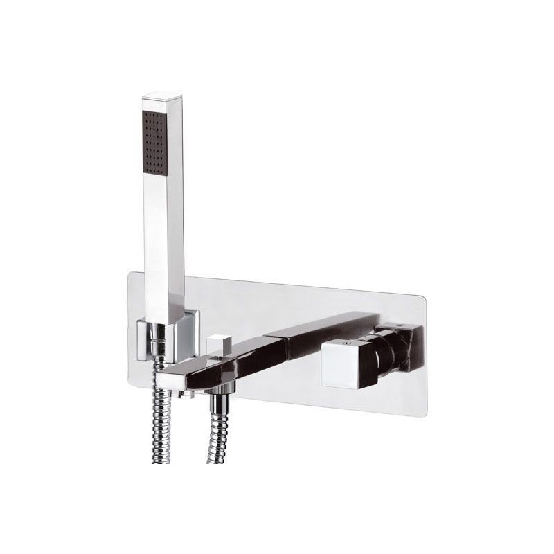 CUBE WATERFALL miscelatore monocomando vasca da incasso finitura cromo