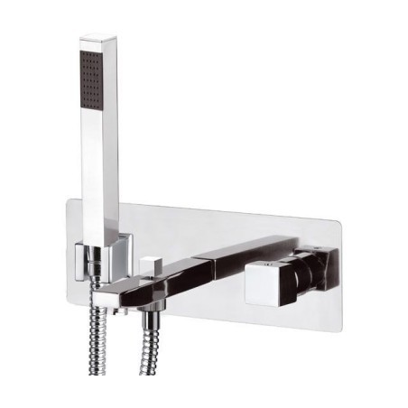 CUBE WATERFALL miscelatore monocomando vasca da incasso finitura cromo