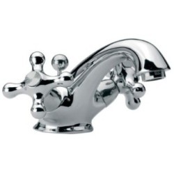 REVIVAL monoforo lavabo con scarico finitura cromo