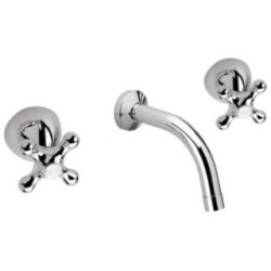 REVIVAL batteria lavabo-lavello da incasso finitura cromo