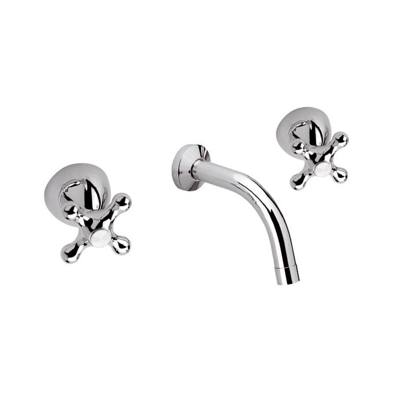 REVIVAL batteria lavabo-lavello da incasso finitura cromo