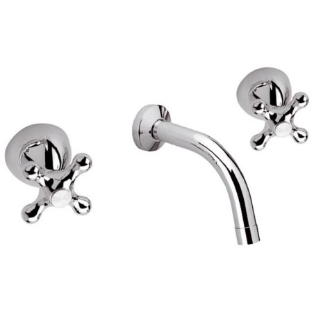 REVIVAL batteria lavabo-lavello da incasso finitura cromo