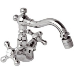 REVIVAL monoforo bidet con canna antica e scarico finitura cromo