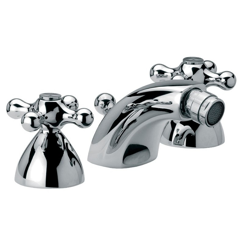 REVIVAL batteria bidet con scarico finitura cromo