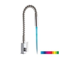 COLOR & AMBIENT monocomando lavello a molla con luce LED finitura cromo