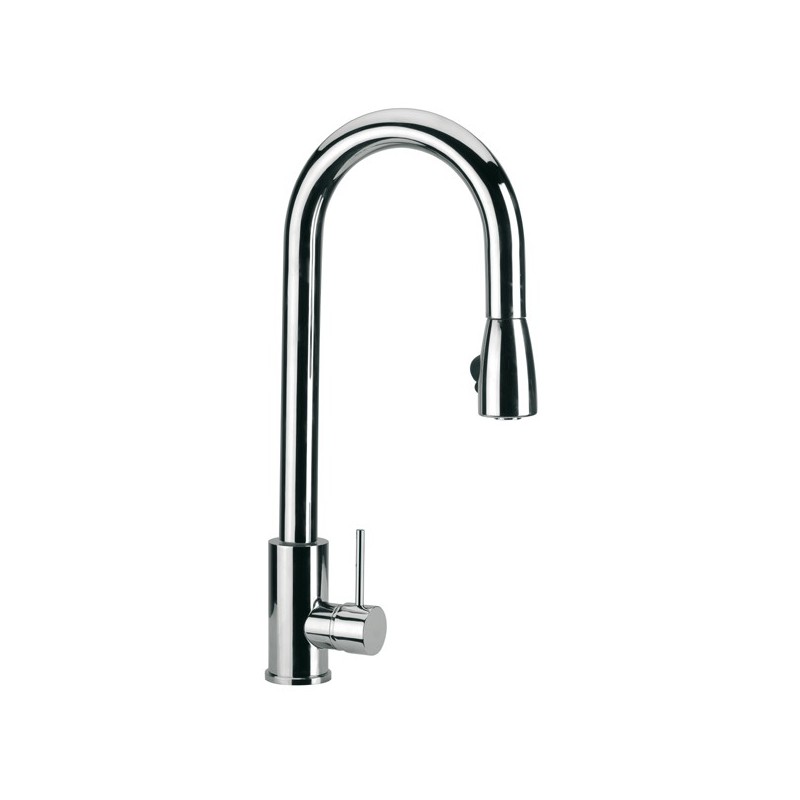 LAVELLI CUCINA miscelatore monocomando per lavello con doccetta estraibile finitura cromo