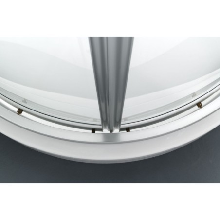 GULLIVER Box doccia Circolare scorrevole finitura bianco 75 cm acrilico (misura 68/70-88/90 h.185 raggio 38)