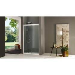 FLY porta a 2 ante battenti finitura bianco 90 cm trasparente (misura 85/90 h.195)