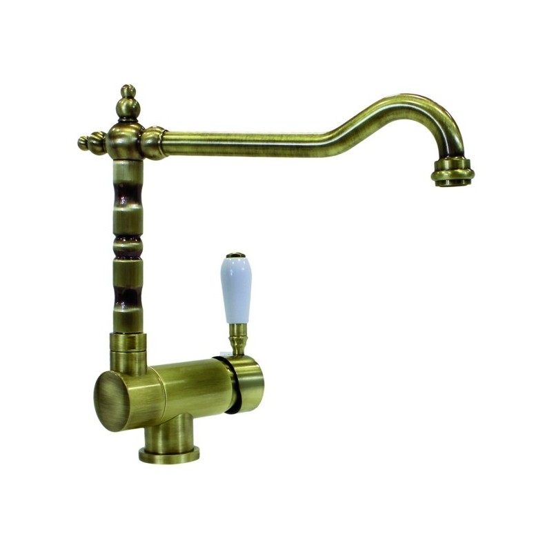 MIXOLDST miscelatore monocomando orientabile con canna "old fashion" per sottofinestra finitura bronzo anticato