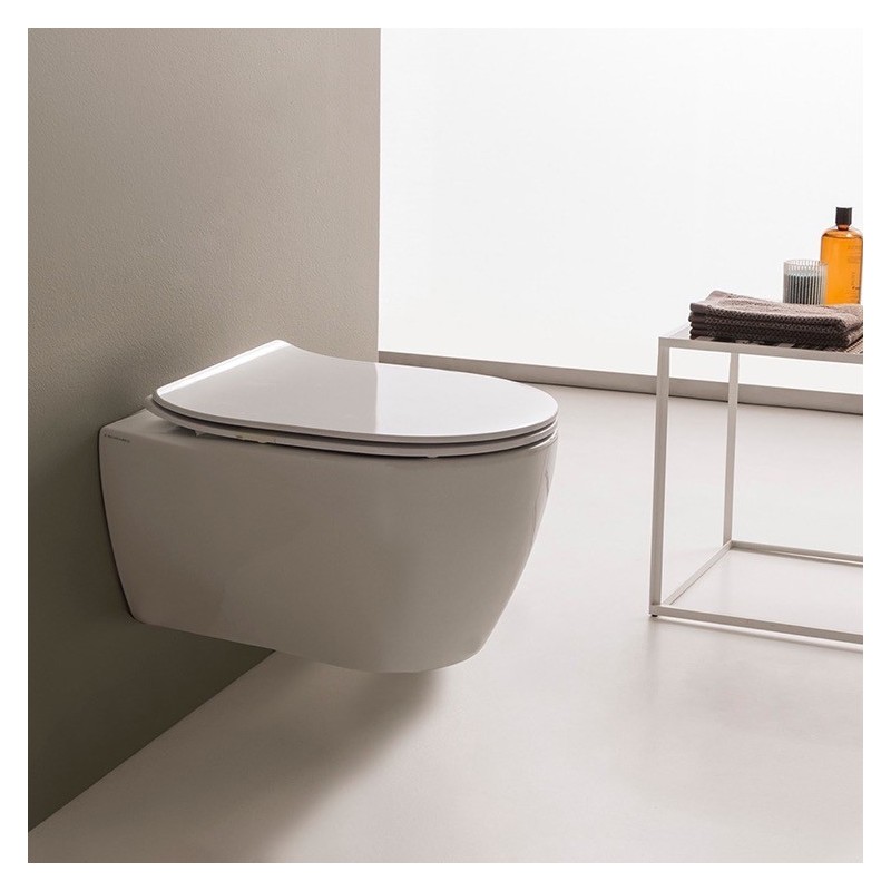 MOON CLEAN FLUSH wc vaso sospeso + coprivaso soft close