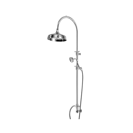 WELLNESS GL-LI360/366CR Colonna doccia con kit  per mix odccia incasso retrò finitura cromo