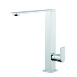 HI-TECH Miscelatore da cucina con canna girevole extra piatta 5 mm