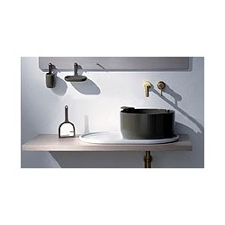 UKIYO-E Lavabo da appoggio tondo 42 + piano in ceramica