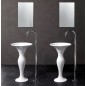 FORMOSA Lavabo tondo su colonna centro stanza bianco