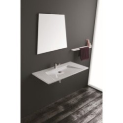 CRYSTAL Lavabo sospeso 100 monoforo o tre fori