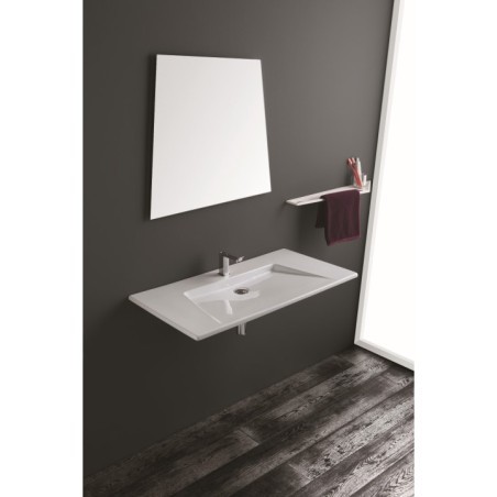 CRYSTAL Lavabo sospeso 100 monoforo o tre fori