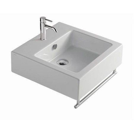 PLUS DESIGN lavabo bacino rettangolare con foro