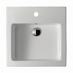 PLUS DESIGN lavabo bacino rettangolare con foro