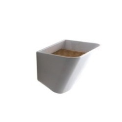 MEG11 lavabo-lavatoio cm 65x45 finitura bianco mat