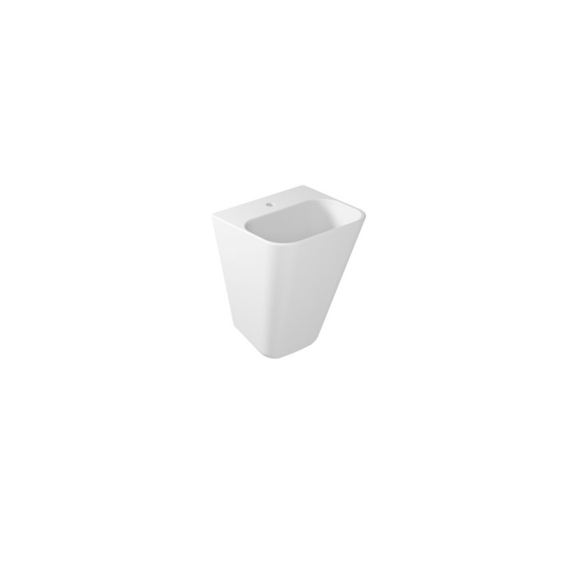MEG11 lavabo sospeso cm 45x40 monoforo finitura bianco mat
